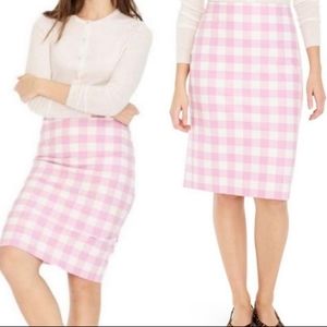 NWT J CREW Pencil Skirt,  pink, white, size 00